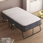 Mjkone Lit Pliant avec Matelas, Lit d'Appoint Portable, Lit de Camp, Lit d'Appoint Rembourré
