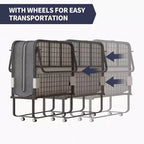 Mjkone Lit Pliant avec Matelas, Lit d'Appoint Portable, Lit de Camp, Lit d'Appoint Rembourré