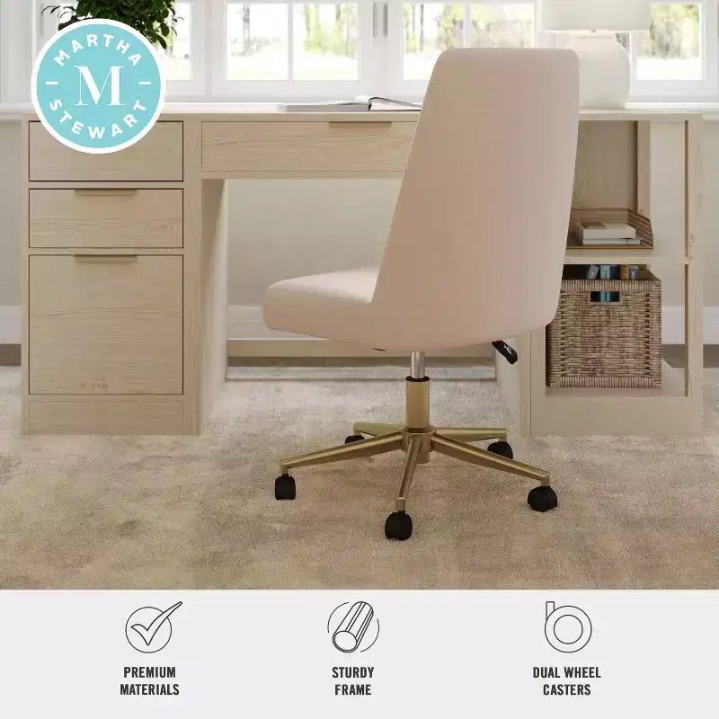 Chaise de bureau rembourrée Maeve Martha Stewart