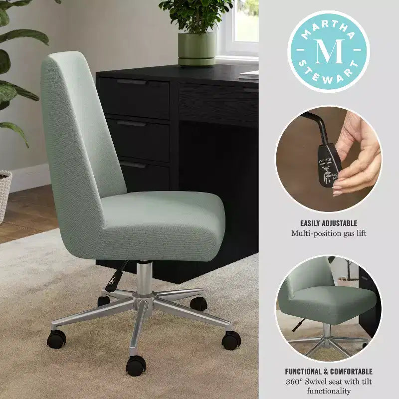 Chaise de bureau rembourrée Maeve Martha Stewart
