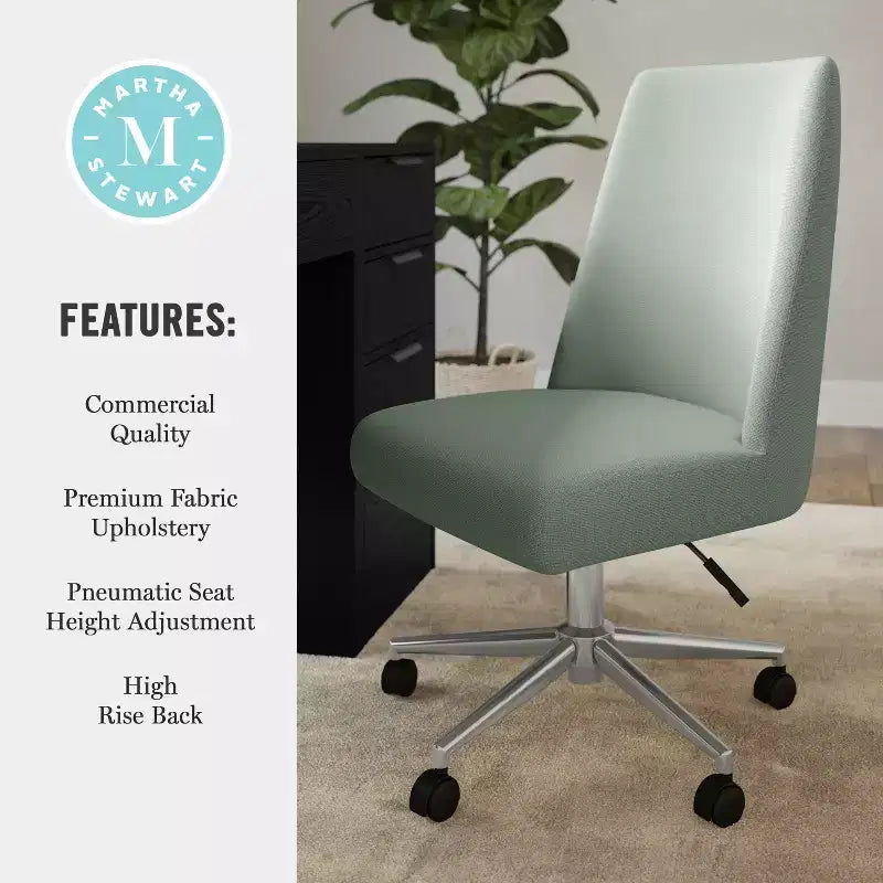 Chaise de bureau rembourrée Maeve Martha Stewart