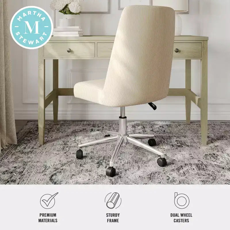 Chaise de bureau rembourrée Maeve Martha Stewart