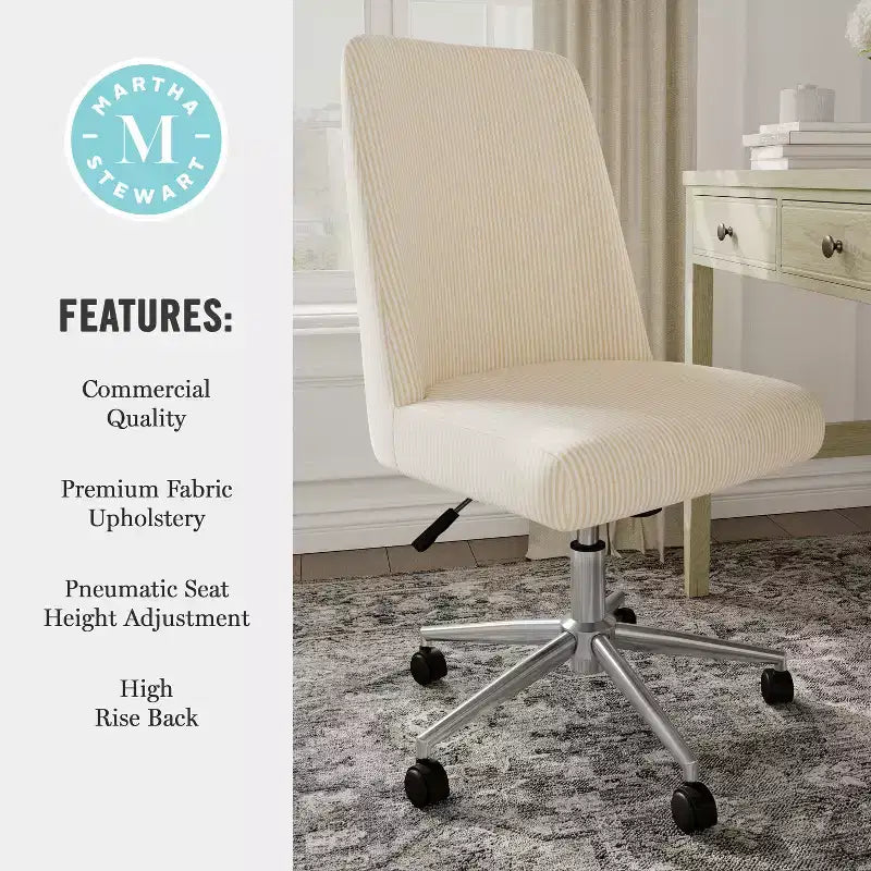 Chaise de bureau rembourrée Maeve Martha Stewart
