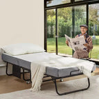 Lit pliant EROMMY Super Single 79 cm (31'') de large avec matelas inclus, lit de jour