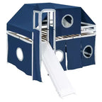Lit mezzanine Whisen double avec tente et tour