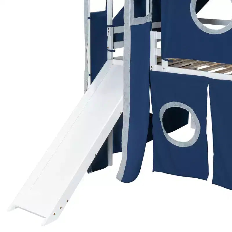 Lit mezzanine Whisen double avec tente et tour