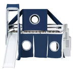Lit mezzanine Whisen double avec tente et tour