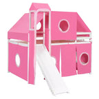 Lit mezzanine Whisen double avec tente et tour