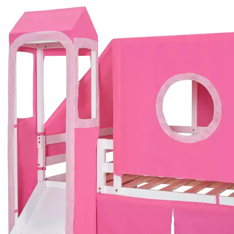 Lit mezzanine Whisen double avec tente et tour