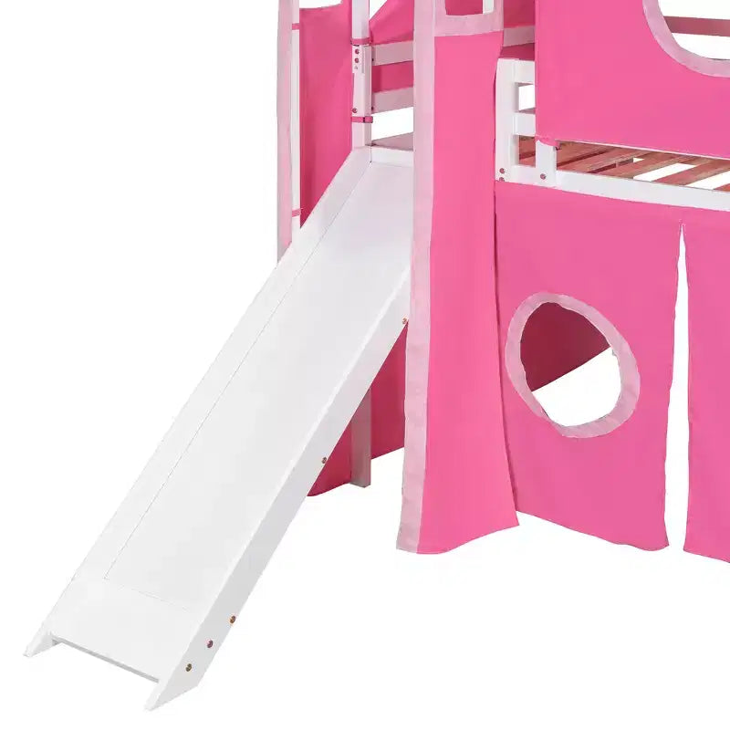 Lit mezzanine Whisen double avec tente et tour