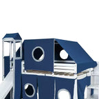 Lit mezzanine Whisen double avec tente et tour