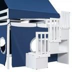 Lit mezzanine Whisen double avec tente et tour