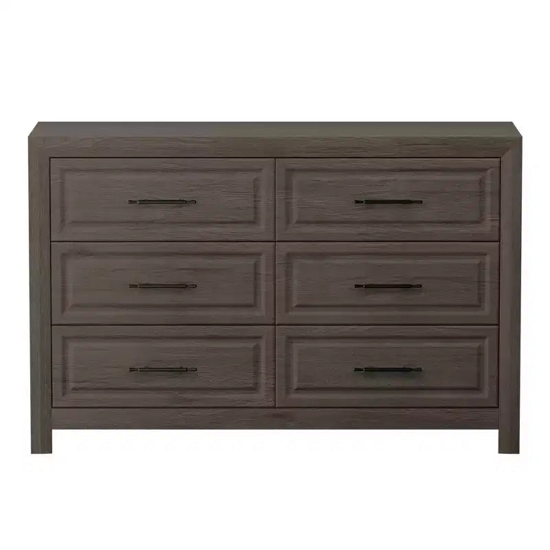 Commode à 6 tiroirs, commode haute en bois de 96,5 cm, organisateur de rangement rustique avec poignée vintage pour chambre à coucher, placard, couloir