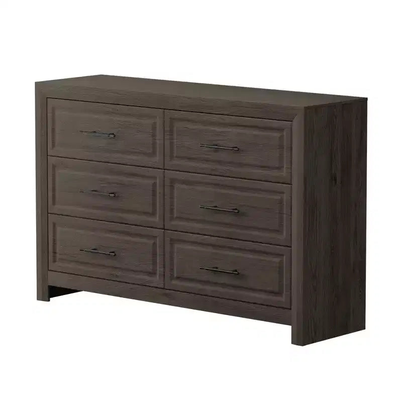 Commode à 6 tiroirs, commode haute en bois de 96,5 cm, organisateur de rangement rustique avec poignée vintage pour chambre à coucher, placard, couloir