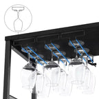 Cave à vin Whizmax avec grand espace de rangement et support amovible, petit buffet et meuble de rangement avec porte grillagée