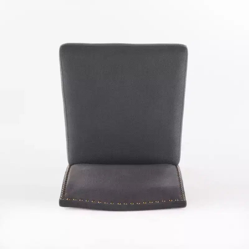 Lot de 2 tabourets de bar rembourrés, tabourets de comptoir, chaises de salle à manger, tabourets de cuisine de pub avec garniture cloutée, vintage et antique, gris/marron-ModernLuxe