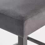 Lot de 2 tabourets de bar rembourrés, tabourets de comptoir, chaises de salle à manger, tabourets de cuisine de pub avec garniture cloutée, vintage et antique, gris/marron-ModernLuxe