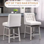 Vatros Lot de 2 tabourets de bar à hauteur de comptoir, Tabourets de bar rembourrés à hauteur de comptoir, Tabouret de bar pivotant