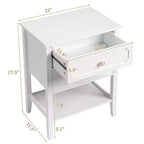 Karl Home | Solid Wood Nightstand with Two Drawers