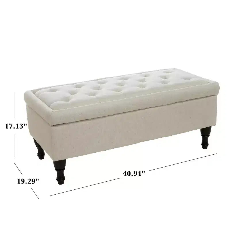 Banc-ottoman de rangement capitonné contemporain GDFStudio Breanna