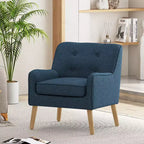 Christopher Knight Home Calix, fauteuil d'appoint rembourré capitonné, style moderne du milieu du siècle