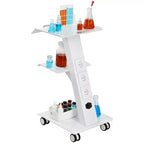 VEVOR Lab Trolley, Rolling Lab Cart with Built-in Socket, 3-Layer Metal Mobile Trolley, Tray Rolling Clinic Cart , 220 lbs Weight Capacit