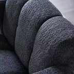 Fauteuil d'appoint rembourré en boucle large Vatros