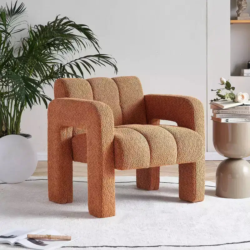 Vatros Wide Boucle Upholstered Accent Chair
