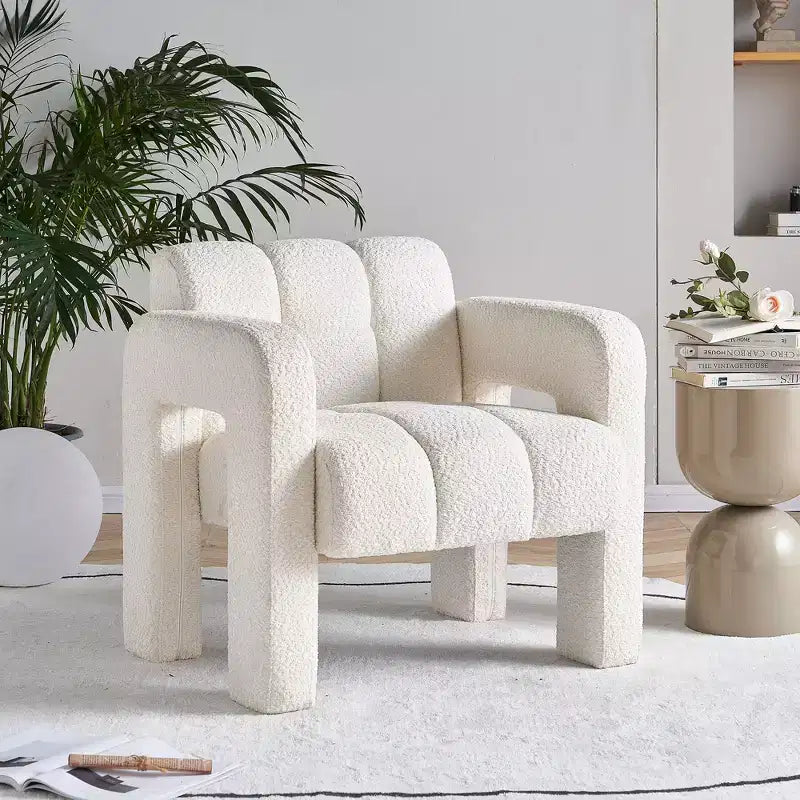 Fauteuil d'appoint rembourré en boucle large Vatros