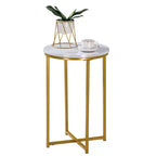 Karl Home | Table d'appoint ronde simple en marbre blanc