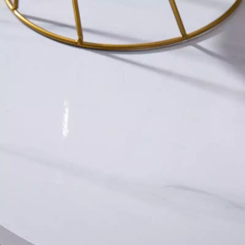 Karl Home | Table d'appoint ronde simple en marbre blanc