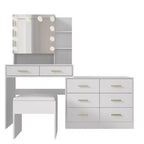 Karl Home | Large Makeup Vanity with Lights Drawers and Storage
