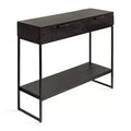 Kate and Laurel Malone Wood and Metal Console Table, 36x13x31, Black