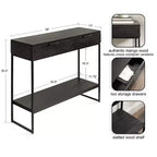Kate and Laurel Malone Console Table en bois et métal, 36x13x31, Noir