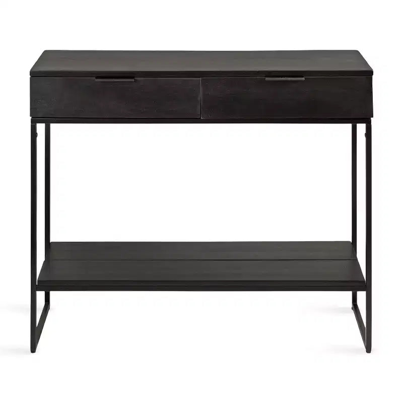 Kate and Laurel Malone Console Table en bois et métal, 36x13x31, Noir