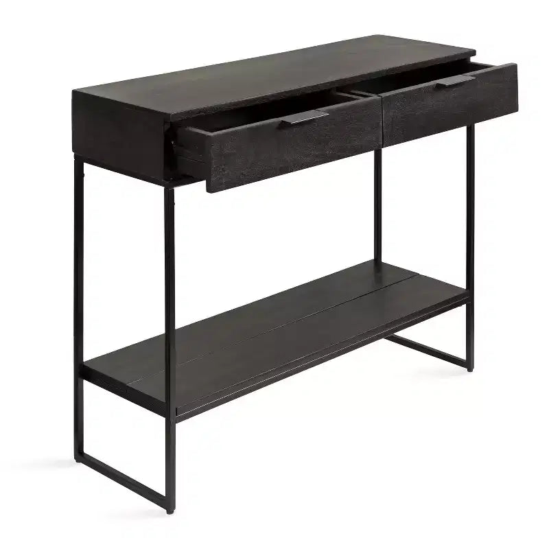 Kate and Laurel Malone Console Table en bois et métal, 36x13x31, Noir