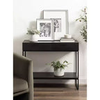 Kate and Laurel Malone Console Table en bois et métal, 36x13x31, Noir