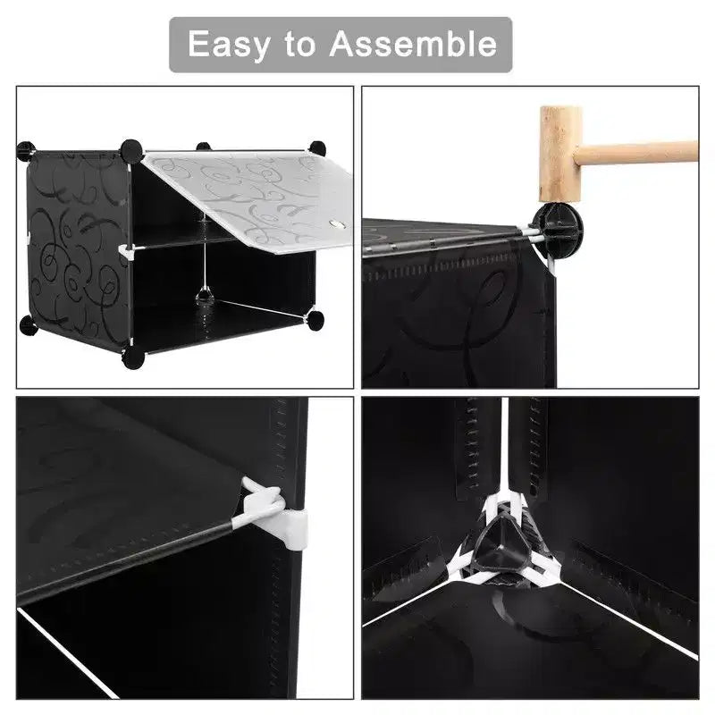 Karl Home | Meuble de rangement à chaussures empilable 72 paires