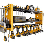 Hausource 3-Tier Power Tool Organizer Shelving Heavy Duty Storage Rack, Yellow