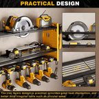 Étagère de rangement robuste pour outils électriques Hausource à 3 niveaux, jaune