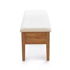 Banc de rangement rembourré Subrtex avec pieds en bois massif