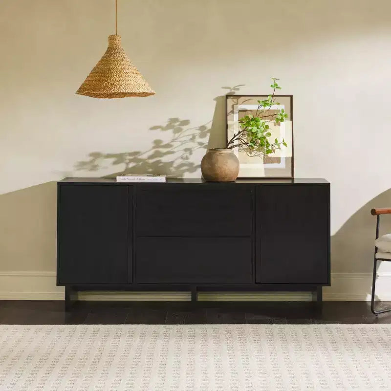 Buffet GDFStudio Sophy moderne en bois de 63 po avec étagère réglable et tiroir