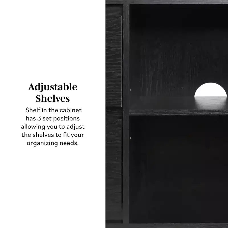 Buffet GDFStudio Sophy moderne en bois de 63 po avec étagère réglable et tiroir