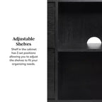 Buffet GDFStudio Sophy moderne en bois de 63 po avec étagère réglable et tiroir