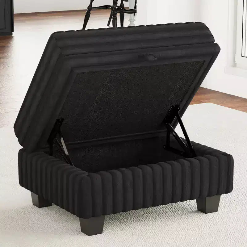 Belffin Pouf en Velours Côtelé avec Rangement, Pouf pour Canapé Modulaire Sectionnel