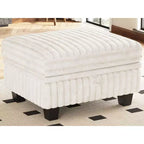 Belffin Pouf en Velours Côtelé avec Rangement, Pouf pour Canapé Modulaire Sectionnel