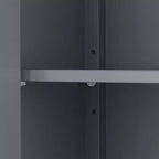Meuble de salle de bain en bois Teamson Home Mercer, meuble de rangement au sol avec tiroir, gris