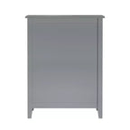 Meuble de salle de bain en bois Teamson Home Mercer, meuble de rangement au sol avec tiroir, gris
