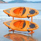 Support de rangement autoportant pour kayak VEVOR, support pour kayak/canoë/planche à pagaie 4 places avec bras rembourrés et largeur réglable, charge maximale de 100 kg