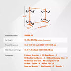 Support de rangement autoportant pour kayak VEVOR, support pour kayak/canoë/planche à pagaie 4 places avec bras rembourrés et largeur réglable, charge maximale de 100 kg